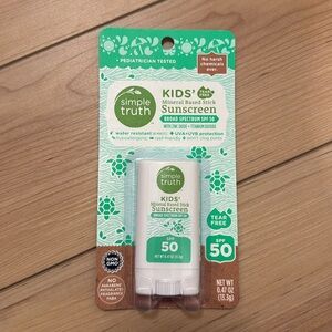 Simple Truth Kids' Mineral Based Stick Sunscreen SPF 50 -- 0.47 oz